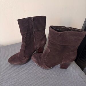 A.N.A Brown Suede Ankle Boots